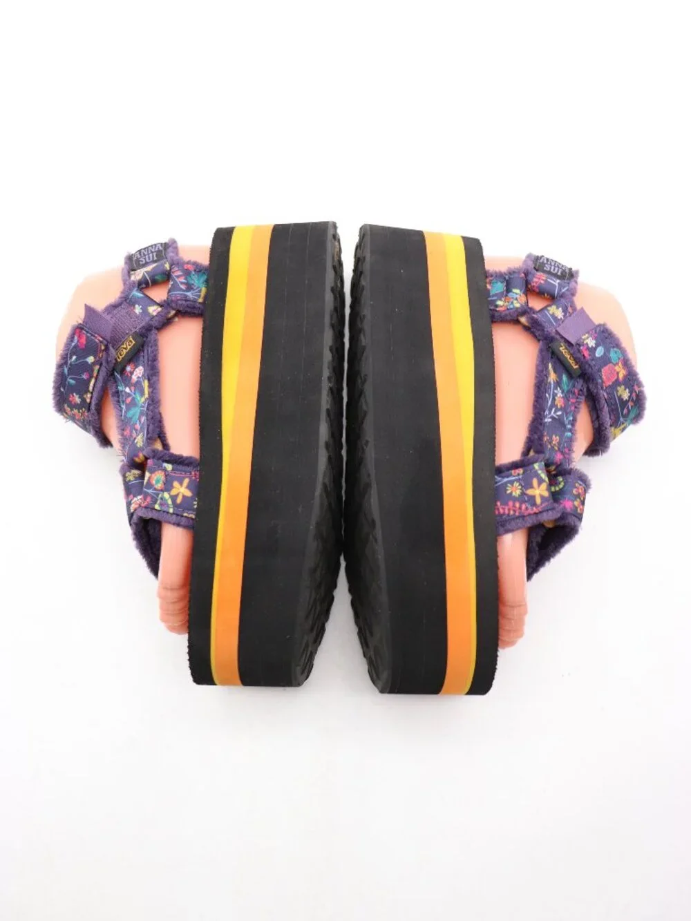 Teva Anna Sui Purple/Floral Platform Women's Size 7 Sandals Universal Anna